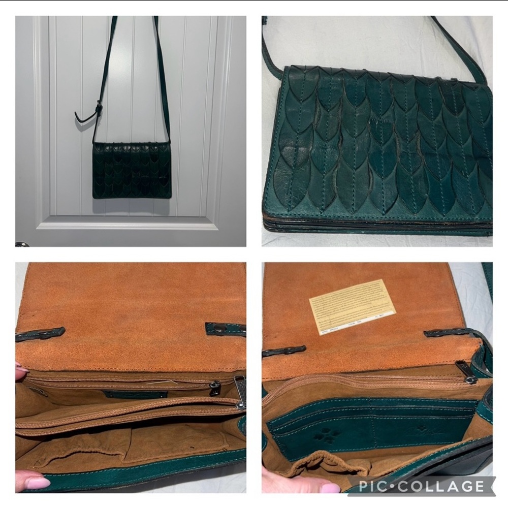 Green Leather Crossbody Bag